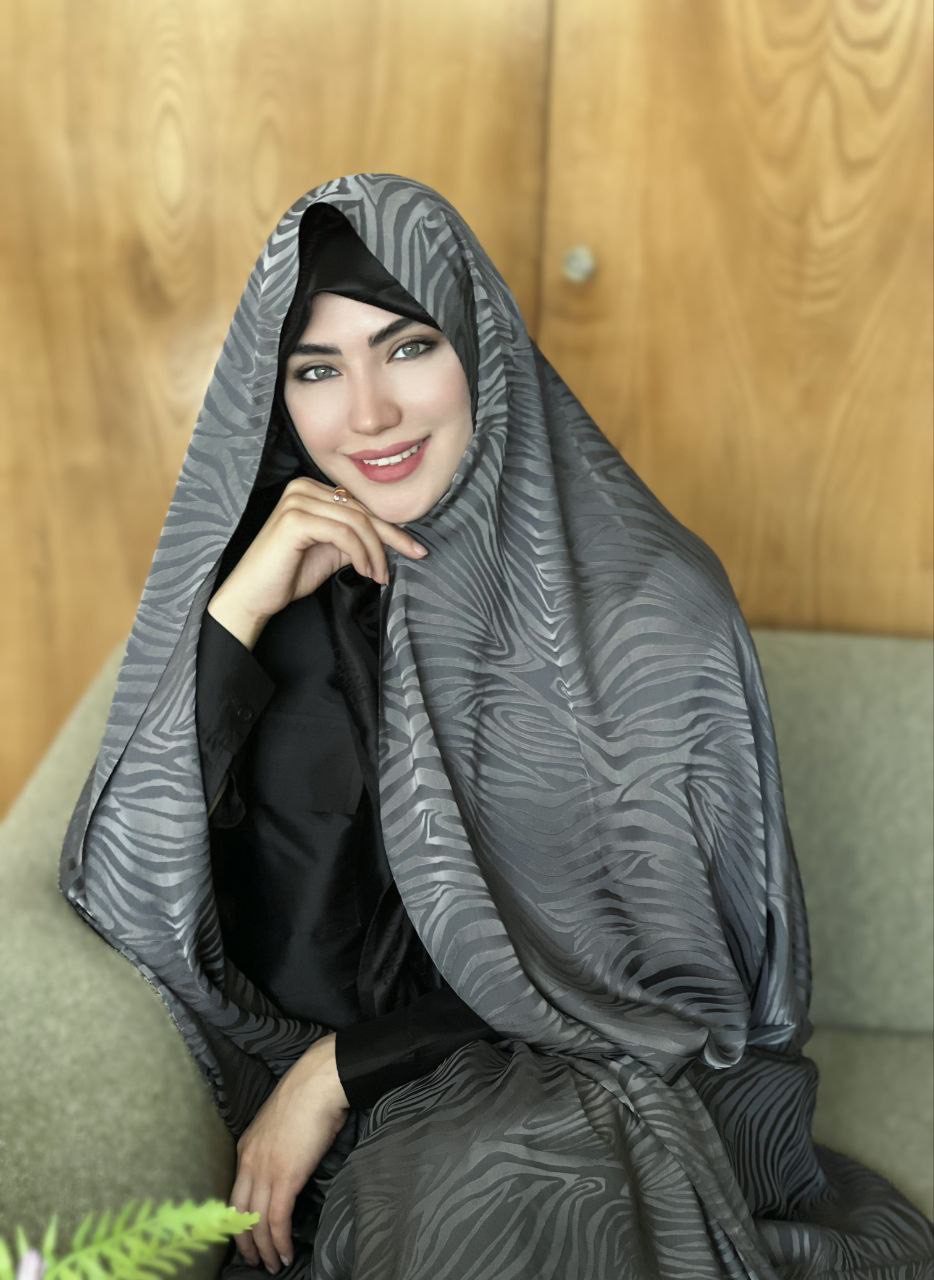 چادر مجلسی تک رنگ ماری - Image 3